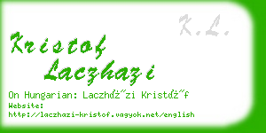 kristof laczhazi business card